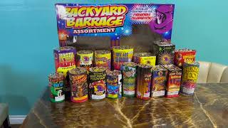 2023 Unboxing Phantom Fireworks Backyard Barrage [upl. by Annaeg]