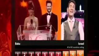 ישראל באירוויזיון Voting Eurovision 2012 Baku İsrael [upl. by Pelaga]