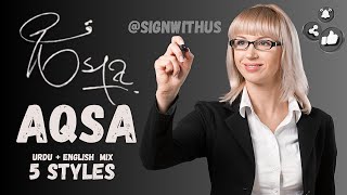 Aqsa name signature style  Aqsa name sign  Aqsa name video [upl. by Aitnahs]