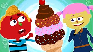 Ice Cream Song With Len and Mini  More Nursery Rhymes Songs By Teehee Town [upl. by Ivana]