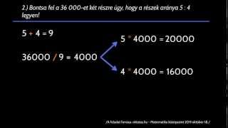 2 feladat  arányok felírása Matek érettségi felkészítő [upl. by Bendite142]