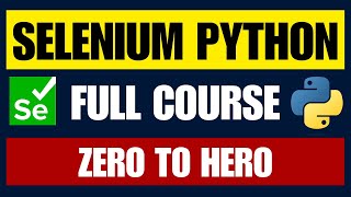 Selenium Webdriver with Python Complete Course for Beginners [upl. by Rikahs]