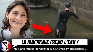 Amélie OudéaCastéra se VAUTRE puis HURLE en allant se baigner dans la Seine [upl. by Danette215]