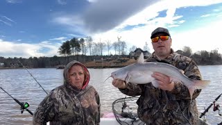 Catfishing Lake Wateree Sc 2224 Finally Got The Wife Back On The Boat [upl. by Docia]