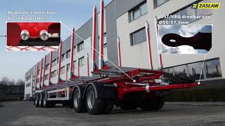 5 axle timber trailer dedicated for SCANDINAVIAN MARKETS [upl. by Raveaux]