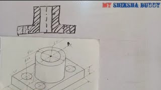 what is sectional view in hindi  technical drawing  Engineering drawing [upl. by Lubet97]