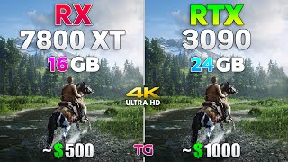 RTX 3090 vs RX 7800 XT  Test in 10 Games  4K [upl. by Eula]