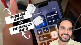 iPhone original 20W Adapter vs Portronics Adapto 30 30W Adapter  Which Charges iPhone Faster [upl. by Felicity]