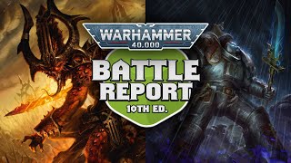 WARHOUND TITAN Daemons of Chaos vs Grey Knights Warhammer 40k 10th Edition Battle Report Ep 94 [upl. by Mollie]