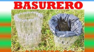 💚❤️ Como hacer una CESTA basurero con botellas de Plástico recicladas  DUMP BASKET with bottles [upl. by Llorrad]