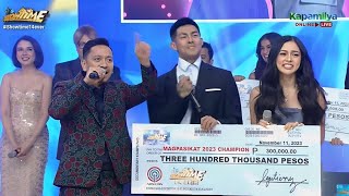 Team Kim Jhong Ion wins MAGPASIKAT 2023  November 11 2023 [upl. by Adallard]