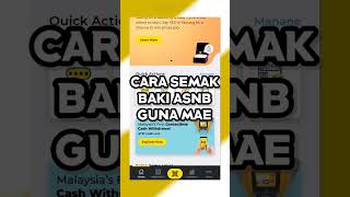 Cara Semak Baki ASNB Dalam MAE by Maybank2u [upl. by Yffat]