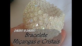 NM Bijoux  Bracelete Miçangas e Cristais  passo a passo [upl. by Idaline]