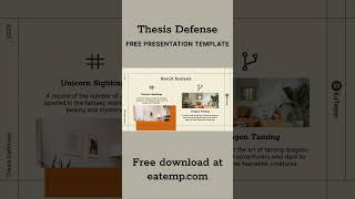 Thesis Defense Free Presentation Template By Eatemp [upl. by Shue]