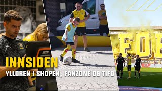 Innsiden av LSKBrann Ylldren i shopen Fanzone og tifo [upl. by Aleece]