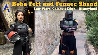 Boba Fett and Fennec Shand Now Appearing At Star Wars Galaxys Edge in Disneyland [upl. by Arleen]