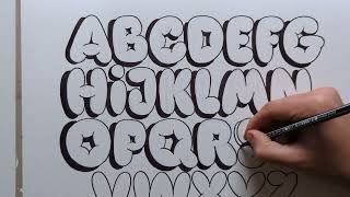 How To Draw Bubble Letters  Step By Step Tutorial 2023 [upl. by Luttrell811]