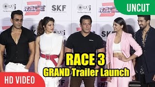 RACE 3 GRAND Trailer Launch  FULL HD Video  Salman Khan Jacqueline Bobby Deol [upl. by Von543]