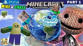 Mike amp Chase play MINECRAFT PS4 Little Big Planet 3 World Exploration FGTEEV Part 1 Gameplay [upl. by Patricio292]