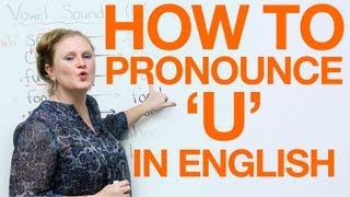 Vowel Pronunciation  u uhoo [upl. by Yrrab]