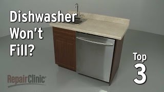 Dishwasher Won’t Fill With Water — Dishwasher Troubleshooting [upl. by Enylhsa]