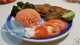 Milanesa de Res Empanizada  Cocinando al día👩‍🍳 [upl. by Atteugram]