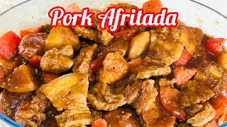 Afritadang Baboy Pork Afritada Pinoy Recipe Filipino food [upl. by Nonnelg]