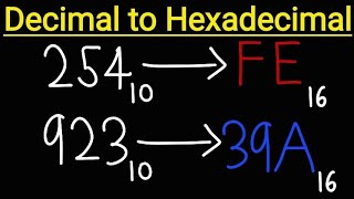 Convert Decimal to Hexadecimal [upl. by Ahsiekam]