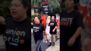 10000 US hotel workers strike as contract talks break down [upl. by Nikki809]