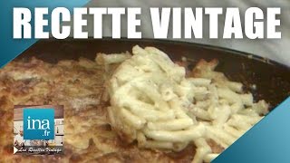 Recette  Poivron à la basquaise et gratin de macaronis de Paul Bocuse  Archive INA [upl. by Cal]