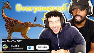 FIRST TIME WATCHING TIER ZOO 🤯😂 quotAre Giraffes OPquot  REACTION [upl. by Naitsihc]