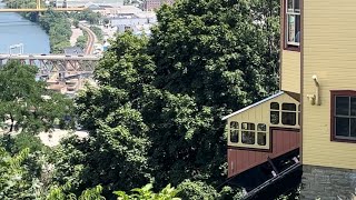 Riding Monongahela Incline in Pittsburgh PA [upl. by Ilime]