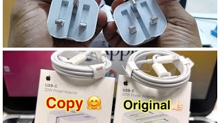 Original vs Fake Apple iPhone Charger  Apple 20W USBC Power Adapter Original vs Fake 🔥 [upl. by Hachmann]