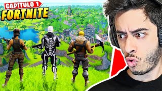 VOLTEI NO TEMPO E ENTREI NO PRIMEIRO MAPA DO FORTNITE [upl. by Adlog955]