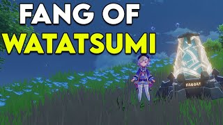 Fang of Watatsumi quest guide  Genshin Impact  how to easily protect the Ley Line Monolith [upl. by Aryamoy]