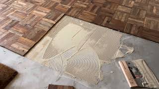 Laying 5 finger parquet flooring [upl. by Reinhart]