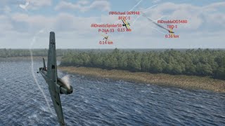 Bf 109 Wins Dogfight Against Four Enemies [upl. by Enaamuj766]