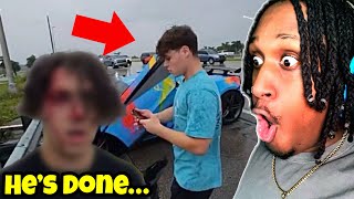 Jack Doherty Crashes his 200000 Car While Texting REACTION [upl. by Kemme]