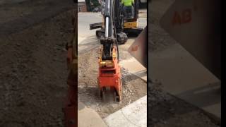 NPK C3D Plate Compactor  Compacting for Sidewalk Repair [upl. by Nnasor]