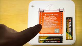 Change Batteries Honeywell Home Thermostat [upl. by Isman]