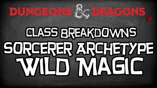 Dungeons amp Dragons 5e Tutorial quotClass Breakdowns Workshop Wild Magic Sorcererquot [upl. by Sollie942]