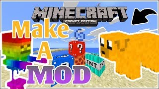 How To Make Your Own MCPE Mod Easy Minecraft Pe Pocket Edition [upl. by Suivatnom]