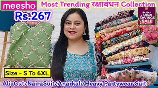 🥰Meesho Partywear KurtiKurta Dupatta Set Starting Rs267🥰AnarkaliAlia CutNaira Suit meesho [upl. by Sholes]