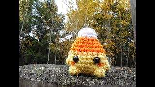 Candy Corn Monster Amigurumi Crochet Tutorial [upl. by Rusell]