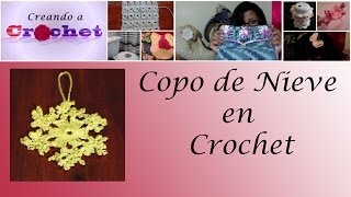 Copo de Nieve en Crochet  Crochet Snowflake [upl. by Lesser]