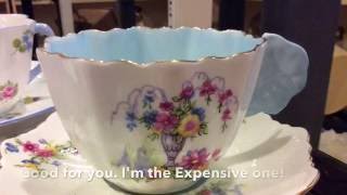 Which Antique Cup Saucer is worth the most Shelley Paragon Foley Part One SAM [upl. by Rayle578]