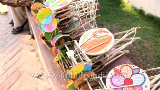 Assorted Indian traditional toys at Dilli Haat [upl. by Ineslta]