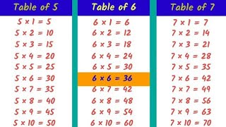 se 7 tak table  Table of 5 and 6  5 table  6 table  7 table  kids6calligraphycreators8891 [upl. by Deragon]