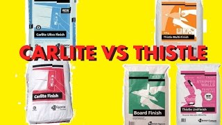 Plaster and the difference in thistle multi finish and carlite ultra finish [upl. by Htiekal]