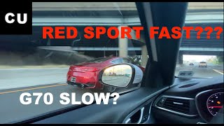 Infiniti Q60 Red Sport vs Genesis G70 Sport Trim [upl. by Hecker]